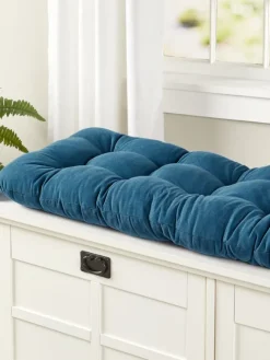 Never-Flatten Tufted Bench Cushion, In 2 Sizes
