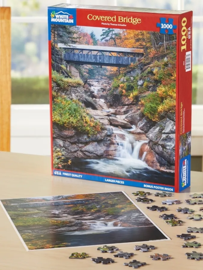 New England Covered-Bridge Jigsaw Puzzle, 1000 Piece