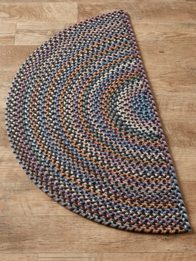 Northshire Multicolor Half-Round Braided Wool Rug