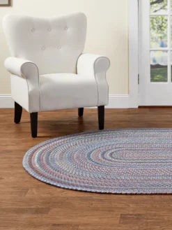Northshire Multicolor Oval Braided Wool Rug