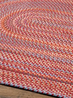 Northshire Multicolor Oval Braided Wool Rug