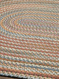 Northshire Multicolor Oval Braided Wool Rug