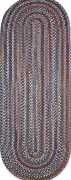Northshire Multicolor Oval Braided Wool Runner Rug