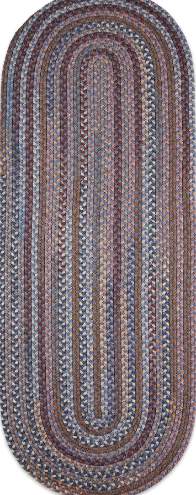 Northshire Multicolor Oval Braided Wool Runner Rug