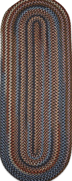 Northshire Multicolor Oval Braided Wool Runner Rug