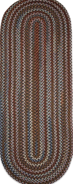 Northshire Multicolor Oval Braided Wool Runner Rug
