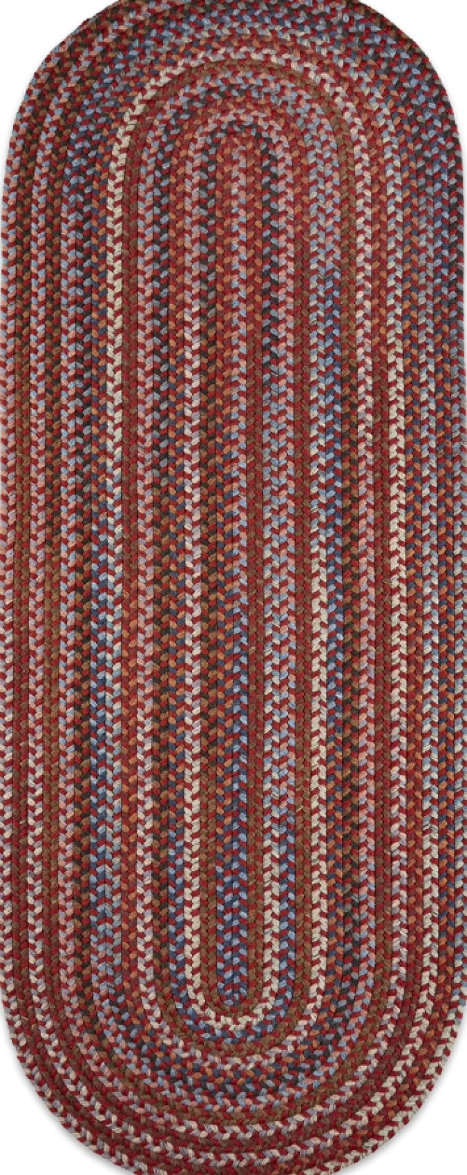 Northshire Multicolor Oval Braided Wool Runner Rug