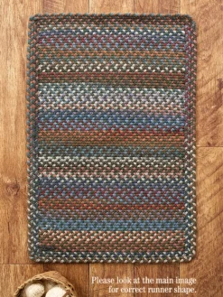 Northshire Multicolor Rectangle Braided Wool Runner Rug