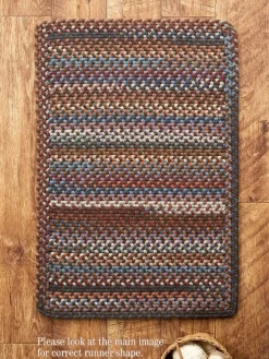 Northshire Multicolor Rectangle Braided Wool Runner Rug