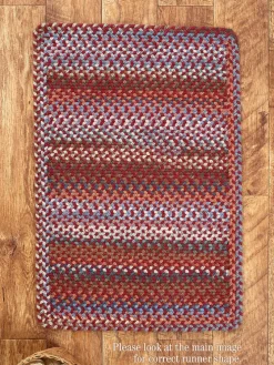 Northshire Multicolor Rectangle Braided Wool Runner Rug