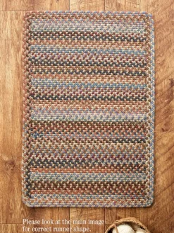 Northshire Multicolor Rectangle Braided Wool Runner Rug