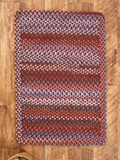 Northshire Multicolor Rectangle Braided Wool Rug