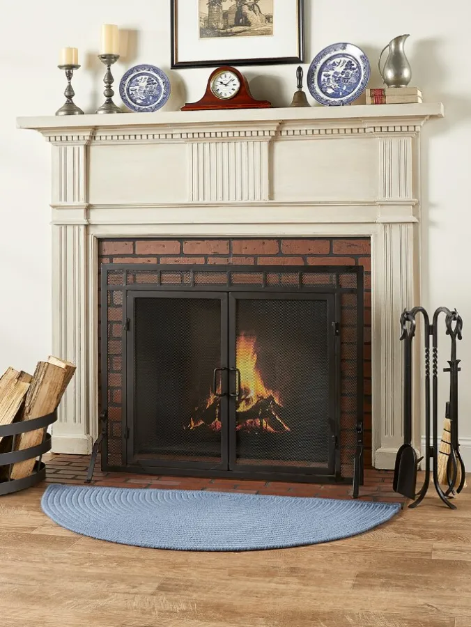 Northshire Solid Braided Wool Half-Round Rug