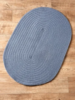 Northshire Solid Color Oval Braided Wool Rug