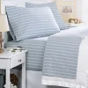 Open-Stock Chambray Stripe Portuguese Cotton Percale Sheets