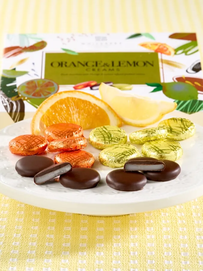 Orange and Lemon Dark Chocolate Fondant Creams