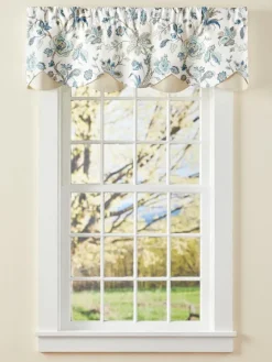 Orleans Gardens Rod Pocket Layered Scalloped Valance