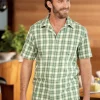 Orton Brothers Big Plaid Cotton Camp Shirt