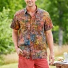 Orton Brothers Block-Print Camp Shirt