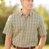 Orton Brothers Checked Seersucker Short-Sleeve Shirt