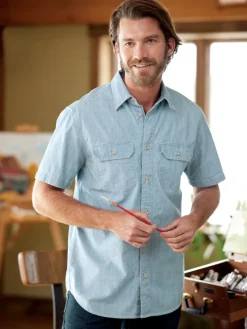 Orton Brothers® Classic Short-Sleeve Chambray Shirt