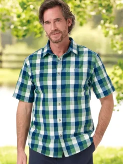Orton Brothers Comfort Cotton Plaid Short-Sleeve Shirt