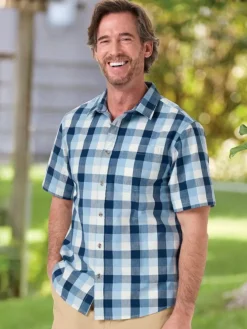 Orton Brothers Comfort Cotton Plaid Short-Sleeve Shirt