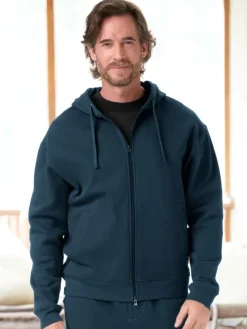 Orton Brothers Cotton Fleece Full-Zip Hoodie Sweatshirt
