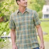 Orton Brothers Cotton/Linen Plaid Camp Shirt