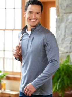 Orton Brothers Double-Knit Quarter-Zip Pullover