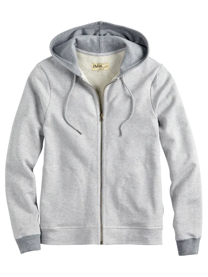 Orton Brothers Full-Zip Midweight Cotton Hooded Sweatshirt
