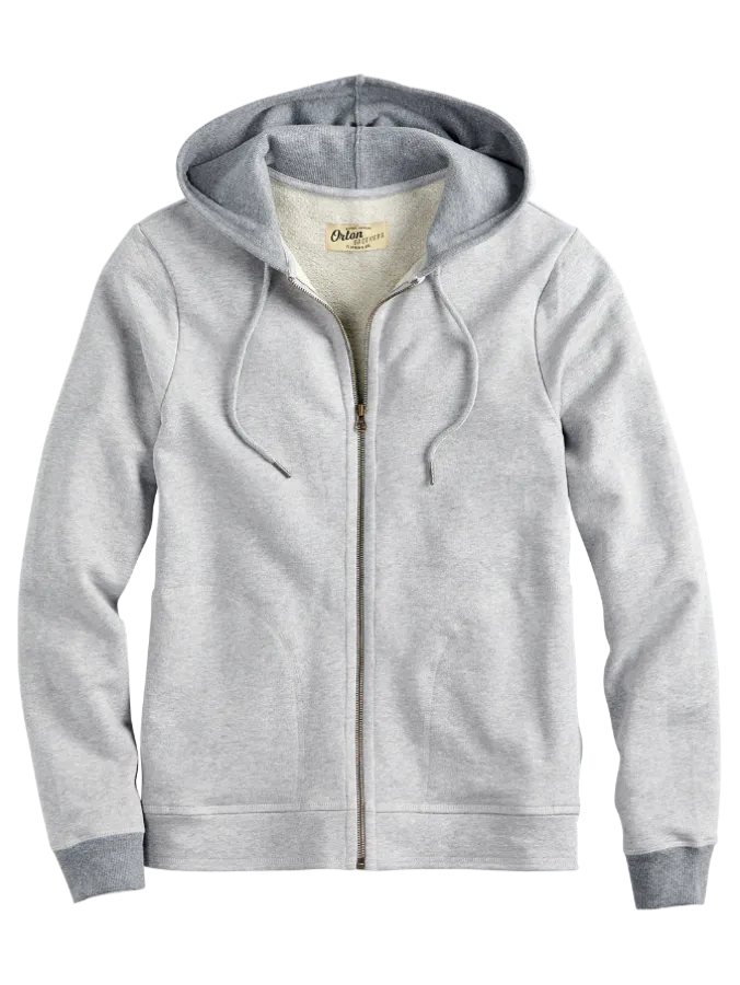 Orton Brothers Full-Zip Midweight Cotton Hooded Sweatshirt