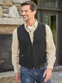 Orton Brothers Full-Zip Wool Utility Vest