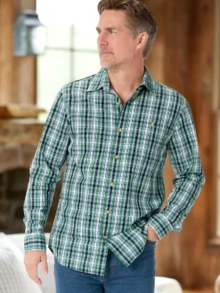 Orton Brothers® Lightweight Check Cotton Shirt, Long Sleeve