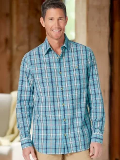Orton Brothers® Lightweight Check Cotton Shirt, Long Sleeve