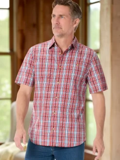 Orton Brothers® Lightweight Check Cotton Shirt, Short Sleeve
