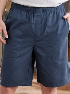 Orton Brothers Linen-Blend Pull-On Shorts