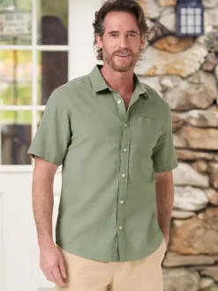 Orton Brothers Linen-Blend Short-Sleeve Shirt