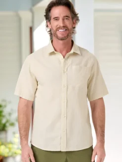 Orton Brothers Linen-Blend Short-Sleeve Shirt