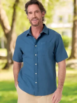 Orton Brothers Linen-Blend Short-Sleeve Shirt