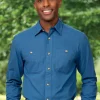 Orton Brothers Long-Sleeve Lightweight Canvas Solid Shirt