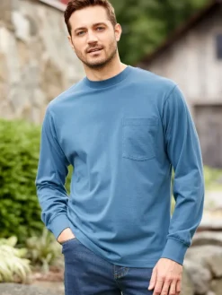 Orton Brothers Long-Sleeve Pocket Crewneck T-Shirt