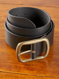Orton Brothers Men's Leather Center-Bar Belt