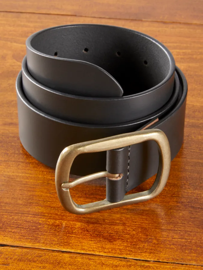 Orton Brothers Men's Leather Center-Bar Belt
