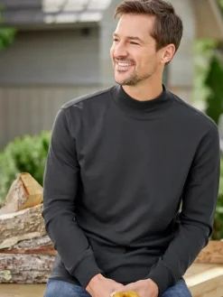 Orton Brothers® Men's USA Cotton Long-Sleeve Mockneck Shirt