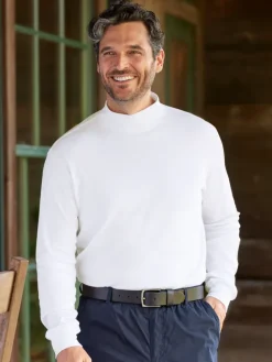 Orton Brothers® Men's USA Cotton Long-Sleeve Mockneck Shirt