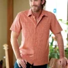 Orton Brothers Mini-Check Cotton/Hemp Camp Shirt