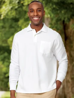Orton Brothers Pique-Knit Long-Sleeve Polo Shirt