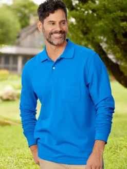 Orton Brothers Pique-Knit Long-Sleeve Polo Shirt