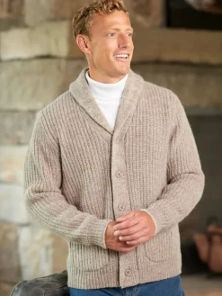 Orton Brothers Ragg Wool Cardigan With Shawl Collar